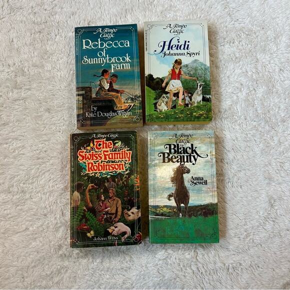 Vintage 70s 80s Ace Tempo Classics box set - Heidi, Black Beauty, Swiss family - Picture 2 of 14